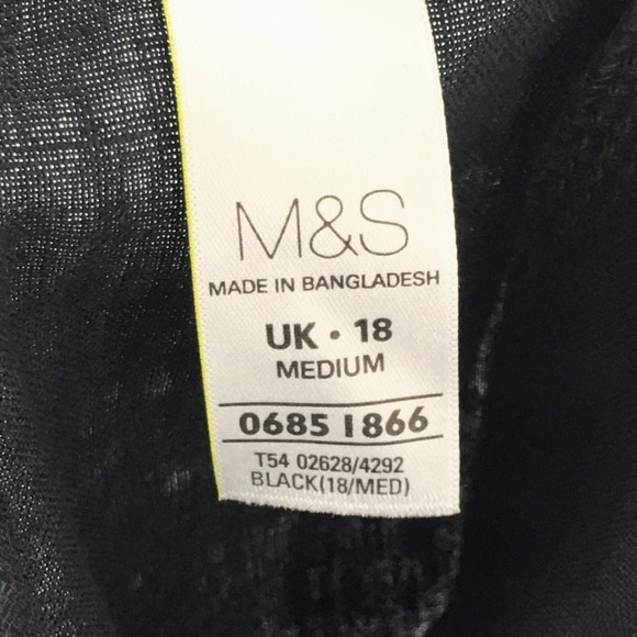 Marks & Spencer Women Linen Wide Leg Pant Black Drawstring Pockets Uk 18 US 14 - Picture 7 of 8